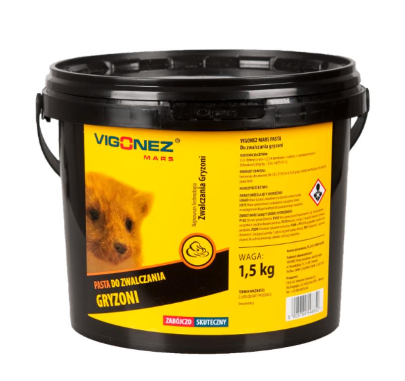 Pasta do zwalczania gryzoni  25  STRONG 1,5kg VIGONEZ