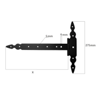 Zawias GOORAL  T  150mm z nakładką czarny