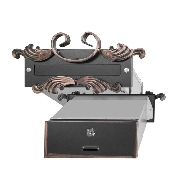 Skrzynka na listy do muru 90x275x300mm (ozdobna)