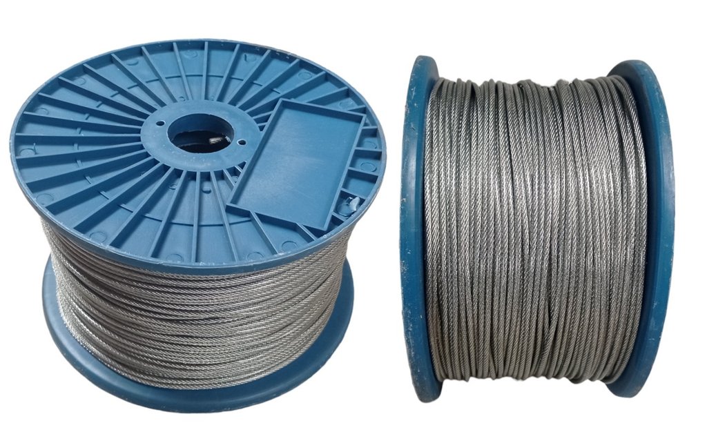 Lina stalowa PCV 4mm (6x7), 200m DIAMANTO