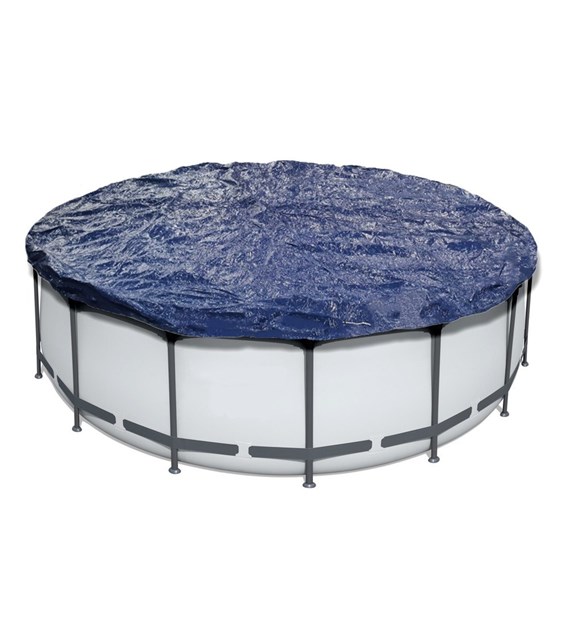 Plandeka okrągła 5,0 m - 5,5m (niebieska) DIAMANTO