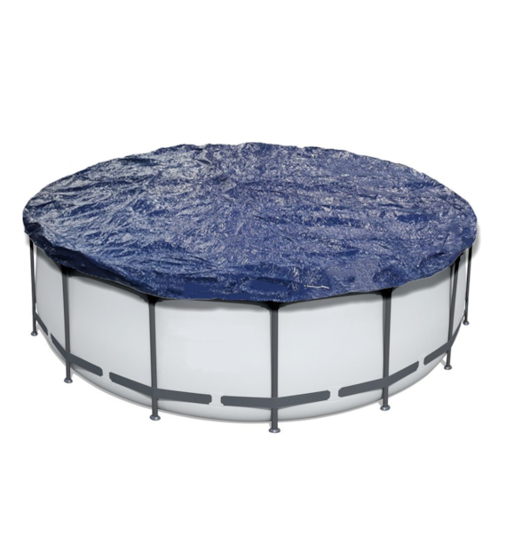 Plandeka okrągła 5,0 m - 5,5m (niebieska) DIAMANTO