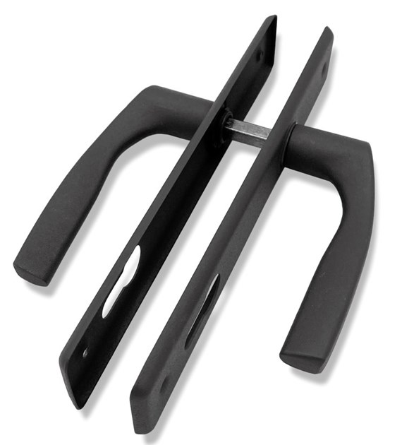 Klamka drzwiowa NATI wąski szyld 90 wkład CZARNA