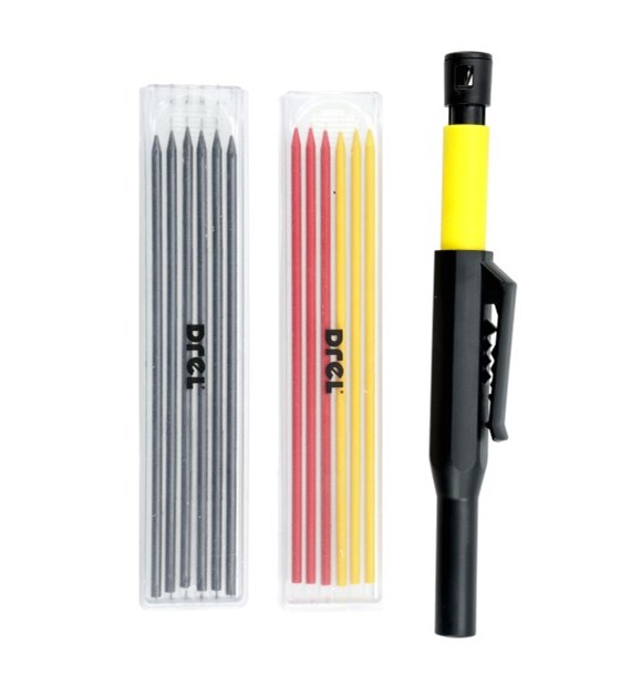 Ołówek automatyczny z temperówką 12 wkładów DREL