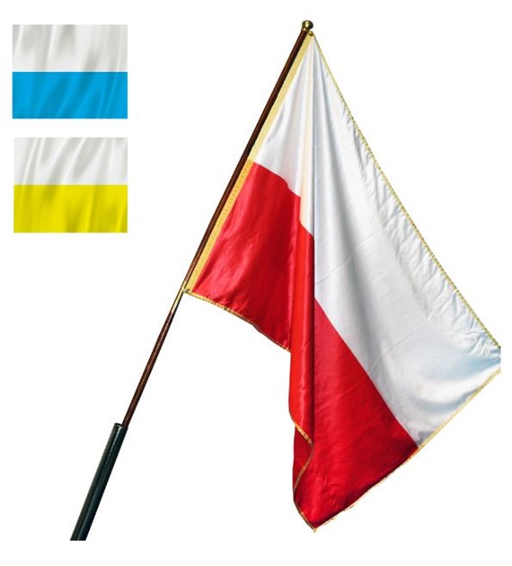 Flaga 45x65cm biało-czerwona PREMIUM