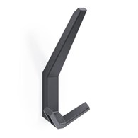 Wieszak meblowy na ubrania haczyk potrójny 13cm - czarny matowy loft (WM 057 P2)