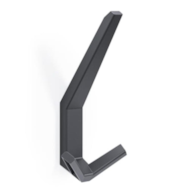 Wieszak meblowy na ubrania haczyk potrójny 13cm - czarny matowy loft (WM 057 P2)