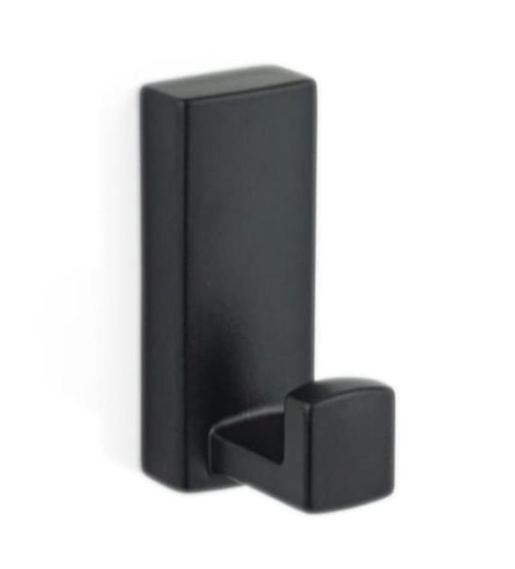 Wieszak meblowy na ubrania haczyk pojedynczy loft - czarny matowy (WM 039 P2)