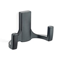 Wieszak meblowy na ubrania haczyk podwójny - czarny matowy loft  (WM 040 P2)