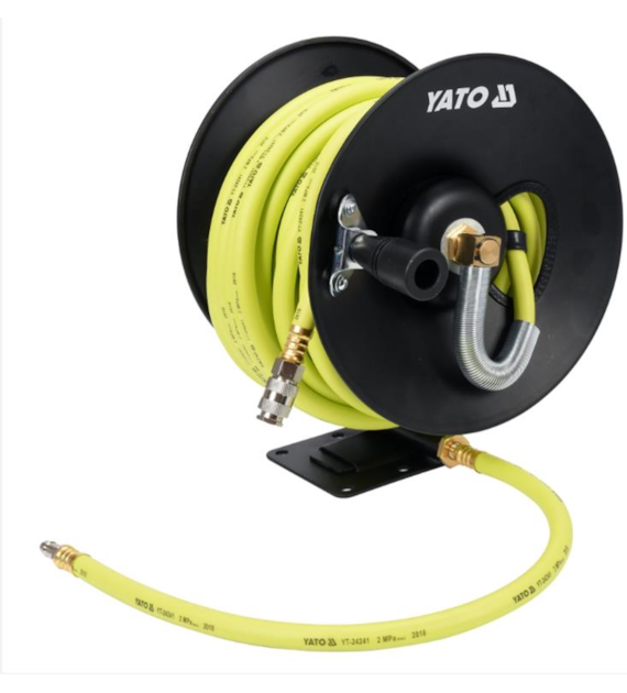 Przewód pneumatyczny na zwijaku 15mx9,5mm z szybkozłączami YATO