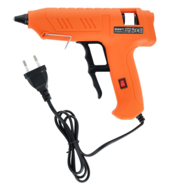 Pistolet do kleju 11,2 mm z aluminiową końcówką pokrytą tworzywem z włącznikiem 150W