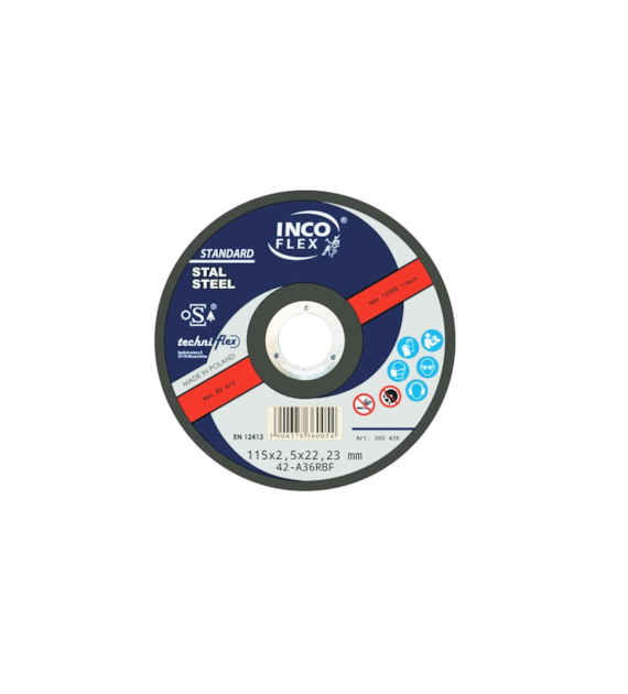 Tarcza INCO metal odgięta 115x2,5mm /3M/