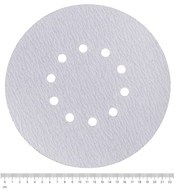 Krążek na rzep biały fi 225 GR. 180, 10-otworów DIAMANTO