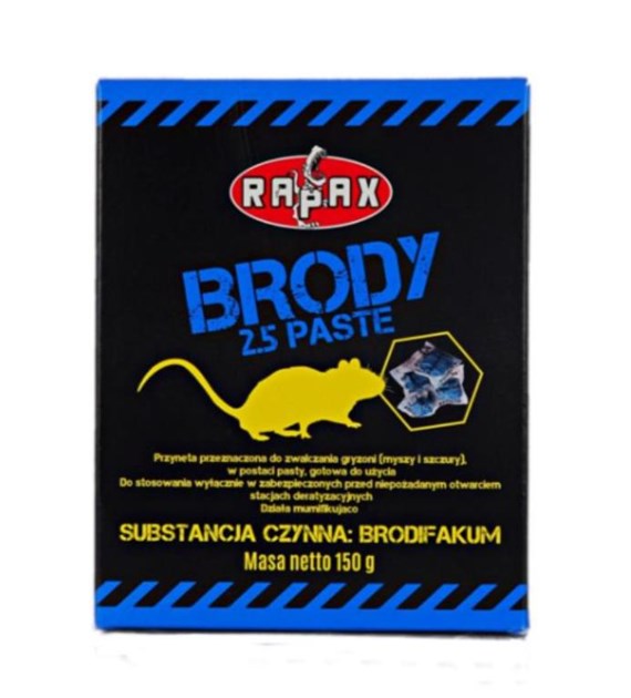 Trutka - PASTA NIEBIESKA do zwalczania dużych gryzoni 150g KARTONIK