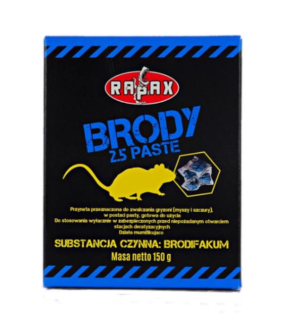 Trutka - PASTA NIEBIESKA do zwalczania dużych gryzoni 150g KARTONIK
