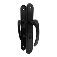 Klamka drzwiowa SEGER długi szyld 72 WC CZARNA