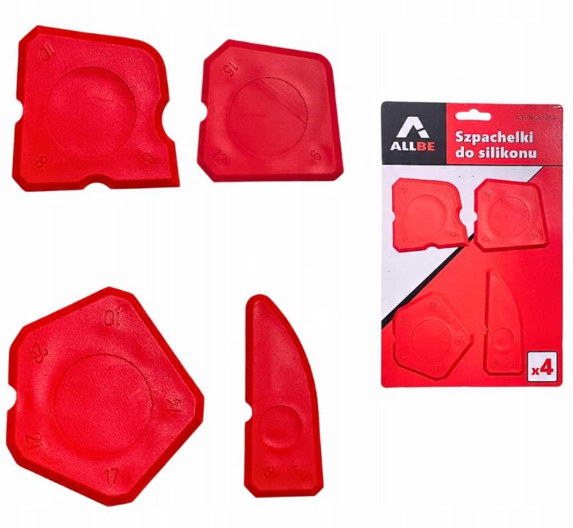 Zestaw szpachelek do silikonowania 4 szt ALLBE