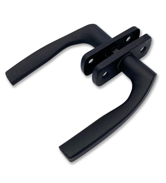 Klamka drzwiowa NATI wąski szyld krótka CZARNA