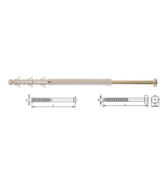 Kołek ramowy klucz 12x300mm, 50 szt