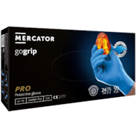 Rękawice GOGRIP-BLUE nitrylowe bezpudrowe rozm. XL, 50szt
