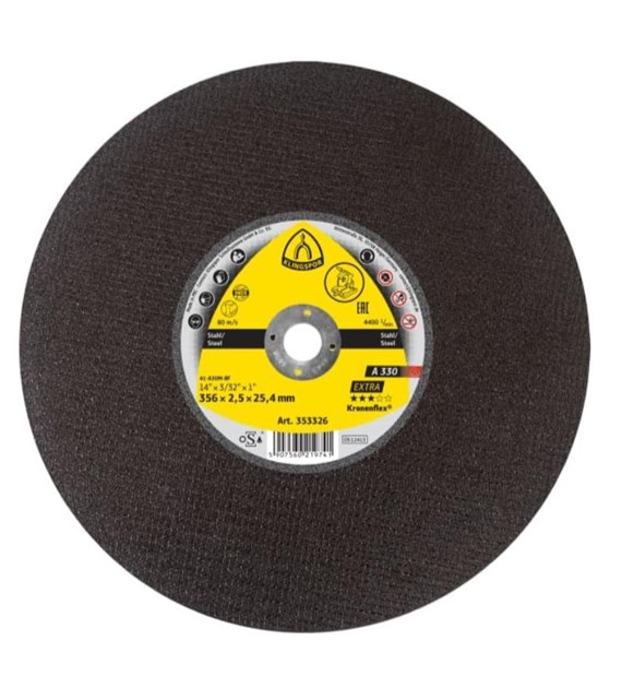 KLINGSPOR Tarcza metal płaska 356x2,5x25,4 A330EX