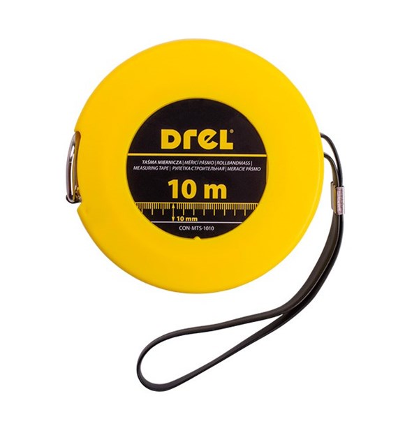 Taśma miernicza stalowa 10 m, 10 mm DREL