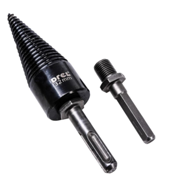 Wiertło do rozłupywania drewna 32 mm, 2 szt adaptery DREL