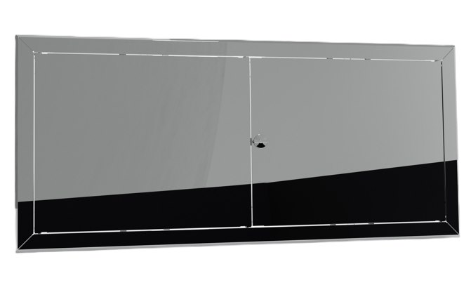 Drzwiczki rewizyjne dwuskrzydłowe nierdzewne MAXI 100 x 30cm, pokrętło