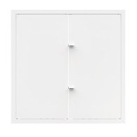 Drzwiczki rewizyjne dwuskrzydłowe malowane MAXI 100 x 90cm - BIAŁE, pokrętło