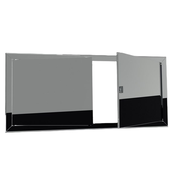 Drzwiczki rewizyjne dwuskrzydłowe nierdzewne MAXI 110 x 70cm, pokrętło