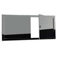 Drzwiczki rewizyjne dwuskrzydłowe nierdzewne MAXI 110 x 80cm, pokrętło