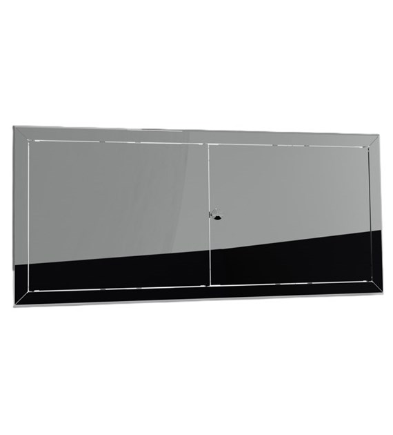 Drzwiczki rewizyjne dwuskrzydłowe nierdzewne MAXI 120 x 40cm, pokrętło