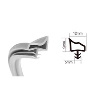 Uszczelka wciskana z rantem pod frez 12x9x5mm biała 100m DIAMANTO