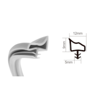 Uszczelka wciskana z rantem pod frez 12x9x5mm biała 100m DIAMANTO