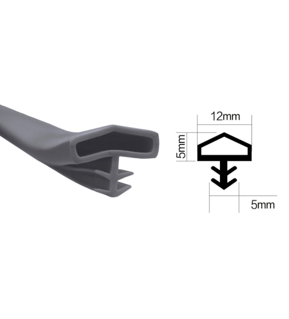 Uszczelka wciskana pod frez 12x5x5mm szara 100m DIAMANTO
