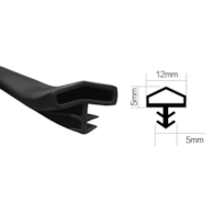 Uszczelka wciskana pod frez 12x5x5mm czarna 100m DIAMANTO