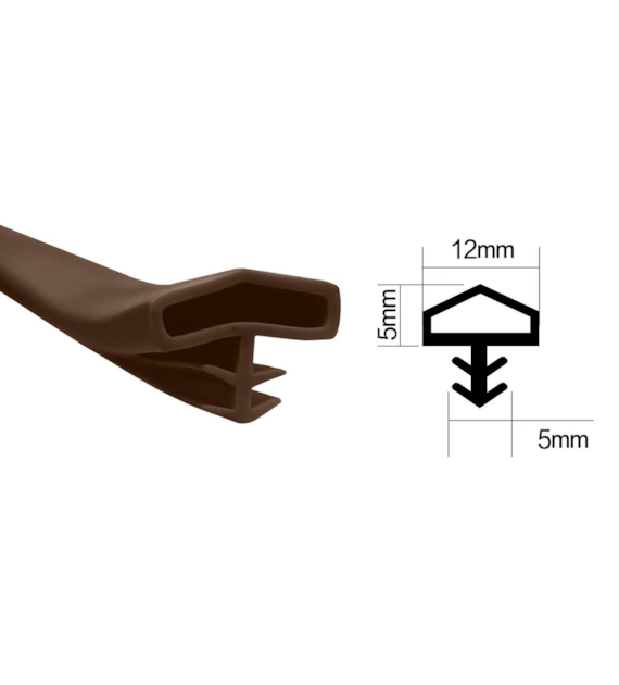 Uszczelka wciskana pod frez 12x5x5mm brązowa 100m DIAMANTO