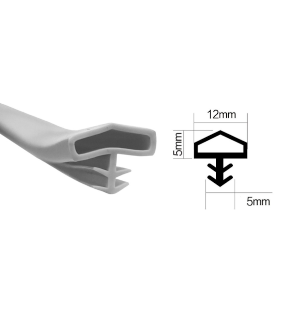 Uszczelka wciskana pod frez 12x5x5mm biała 6m DIAMANTO