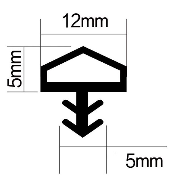 Uszczelka wciskana pod frez 12x5x5mm brązowa 6m DIAMANTO