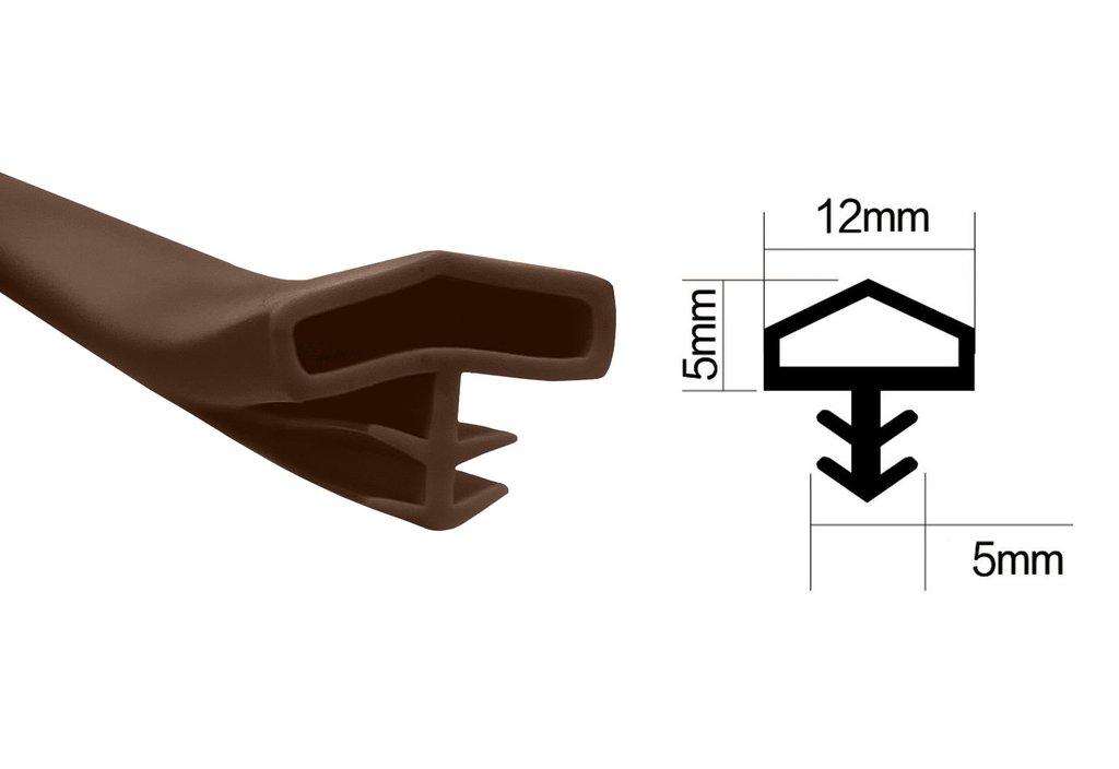 Uszczelka wciskana pod frez 12x5x5mm brązowa 6m DIAMANTO