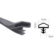 Uszczelka wciskana pod frez 12x5x5mm szara 6m DIAMANTO
