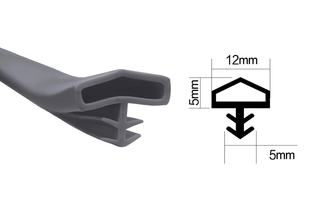 Uszczelka wciskana pod frez 12x5x5mm szara 6m DIAMANTO