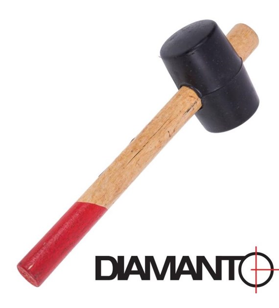 Młotek gumowy rączka drewniana 540g DIAMANTO (58x63x101mm)