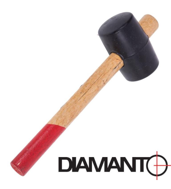 Młotek gumowy rączka drewniana 540g DIAMANTO (58x63x101mm)