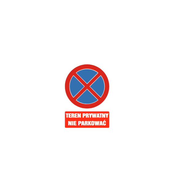 Tablica informacyjna 35x25cm TEREN PRYWATNY NIE PARKOWAĆ