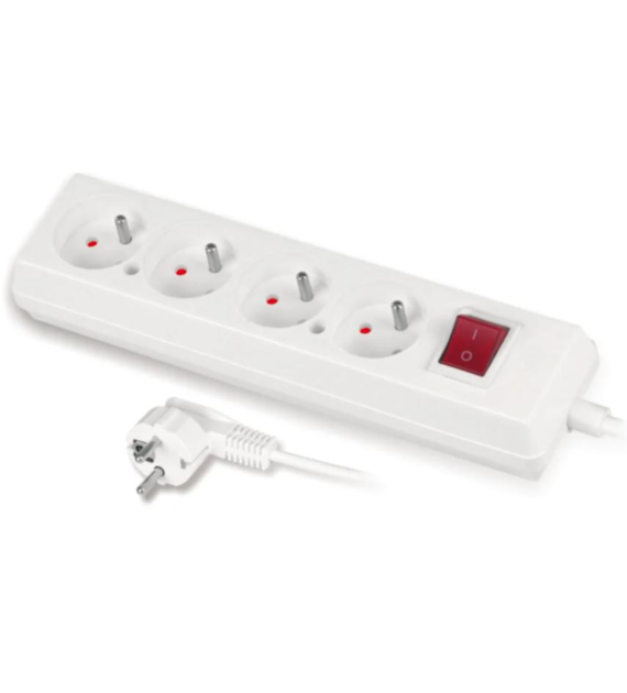 Przedłużacz elektryczny z wyłącznikiem 4G Z/U 1,5m (PS-470WS/1,5/1,5)