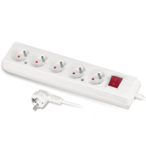 Przedłużacz elektryczny z wyłącznikiem 5G SCHUKO Z/U 1,5m (PS-570SWS/1,5)