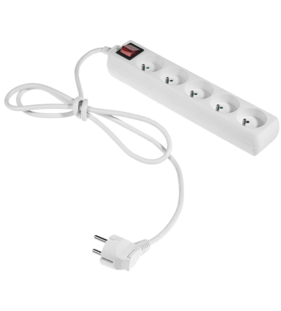 Przedłużacz elektryczny z wyłącznikiem 5G Z/U 1.5m (PS-570WS/1,5 ECO)