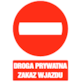 Tablica informacyjna 35x25cm DROGA PRYWATNA ZAKAZ WJAZDU