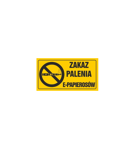 Tablica informacyjna 12x22cm ZAKAZ PALENIA E-PAPIEROSÓW
